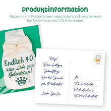 Lade das Bild in den Galerie-Viewer, Witziges Geschenk zum 40. Geburtstag für Frauen und Männer