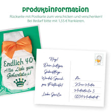 Lade das Bild in den Galerie-Viewer, Witziges Geschenk zum 40. Geburtstag für Männer und Frauen