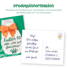 Lade das Bild in den Galerie-Viewer, Witziges Geschenk zum 50. Geburtstag für Frauen und Männer