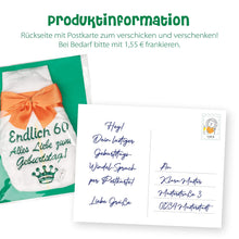 Lade das Bild in den Galerie-Viewer, Witziges Geschenk zum 60. Geburtstag für Frauen und Männer