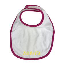 Lade das Bild in den Galerie-Viewer, Lätzchen für Baby bestickt mit Namen - Geschenk zur Geburt - Mädchen