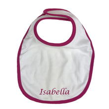 Lade das Bild in den Galerie-Viewer, Lätzchen für Baby bestickt mit Namen - Geschenk zur Geburt - Mädchen