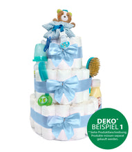 Lade das Bild in den Galerie-Viewer, Windeltorte für Jungen, individualisierbar als Geschenk zur Geburt