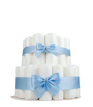 Lade das Bild in den Galerie-Viewer, Windeltorte mittelgross hellblau für Jungen
