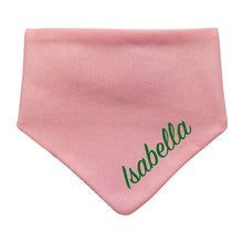 Lade das Bild in den Galerie-Viewer, Personalisiert Baby Halstuch mit Name bestickt für Mädchen - hellrosa