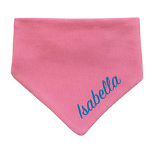 Lade das Bild in den Galerie-Viewer, Individuelles Babyhalstuch für Mädchen mit Name bestickt - rosa