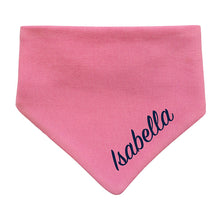 Lade das Bild in den Galerie-Viewer, Individuelles Babyhalstuch für Mädchen mit Name bestickt - rosa