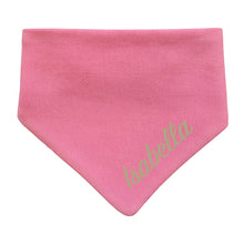 Lade das Bild in den Galerie-Viewer, Individuelles Babyhalstuch für Mädchen mit Name bestickt - rosa