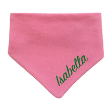 Lade das Bild in den Galerie-Viewer, Individuelles Babyhalstuch für Mädchen mit Name bestickt - rosa