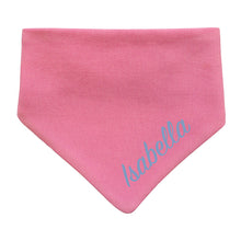Lade das Bild in den Galerie-Viewer, Individuelles Babyhalstuch für Mädchen mit Name bestickt - rosa