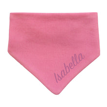 Lade das Bild in den Galerie-Viewer, Individuelles Babyhalstuch für Mädchen mit Name bestickt - rosa