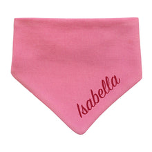 Lade das Bild in den Galerie-Viewer, Individuelles Babyhalstuch für Mädchen mit Name bestickt - rosa