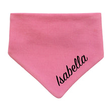 Lade das Bild in den Galerie-Viewer, Individuelles Babyhalstuch für Mädchen mit Name bestickt - rosa