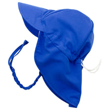 Lade das Bild in den Galerie-Viewer, Größenverstellbare UV-Nackenschutz-Mütze für Baby, mit Name bestickt, Blau
