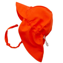 Lade das Bild in den Galerie-Viewer, Größenverstellbare UV-Nackenschutz-Mütze für Baby, mit Name bestickt, Orange