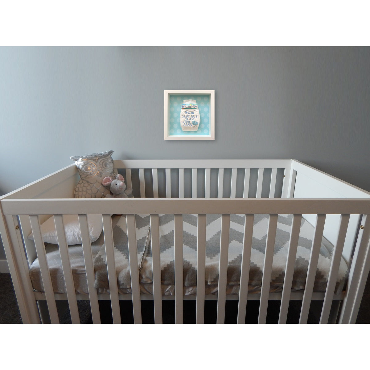 Persönliche Windel Bestickt Mit Namen – Individuelles Babygeschenk Zur Geburt Mit Swarovski-Kristallen