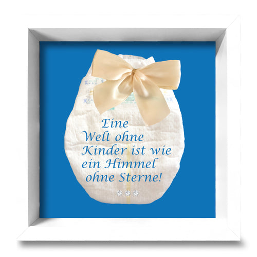 Bestickte Windel mit Spruch 