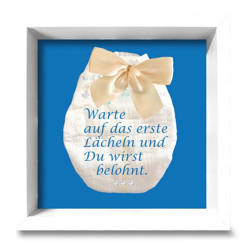 Bestickte Windel mit Spruch 